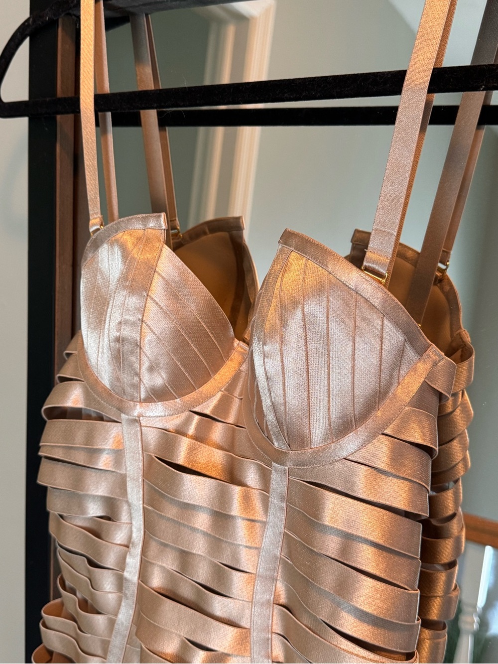 Sexy Bordelle Adjustable Angela Dress in Caramel - Picture 4 of 8